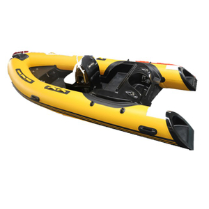RIB 420 Supplier Hypalon Inflatable Fiberglass Fishing Rigid Boat With Outboard Motor